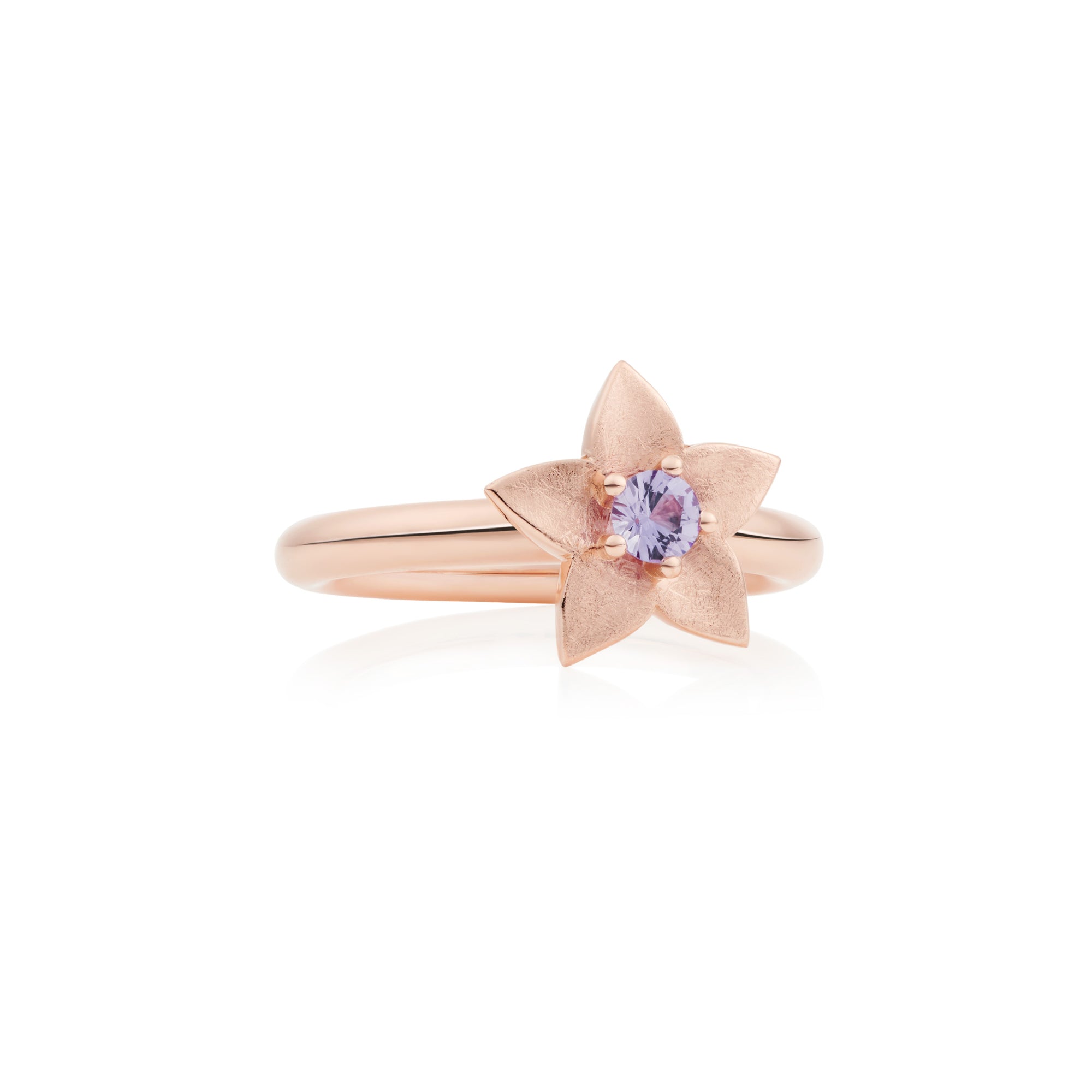 Bron Poppy Ring (8RR4916MLK) aus Roségold mit Saphir