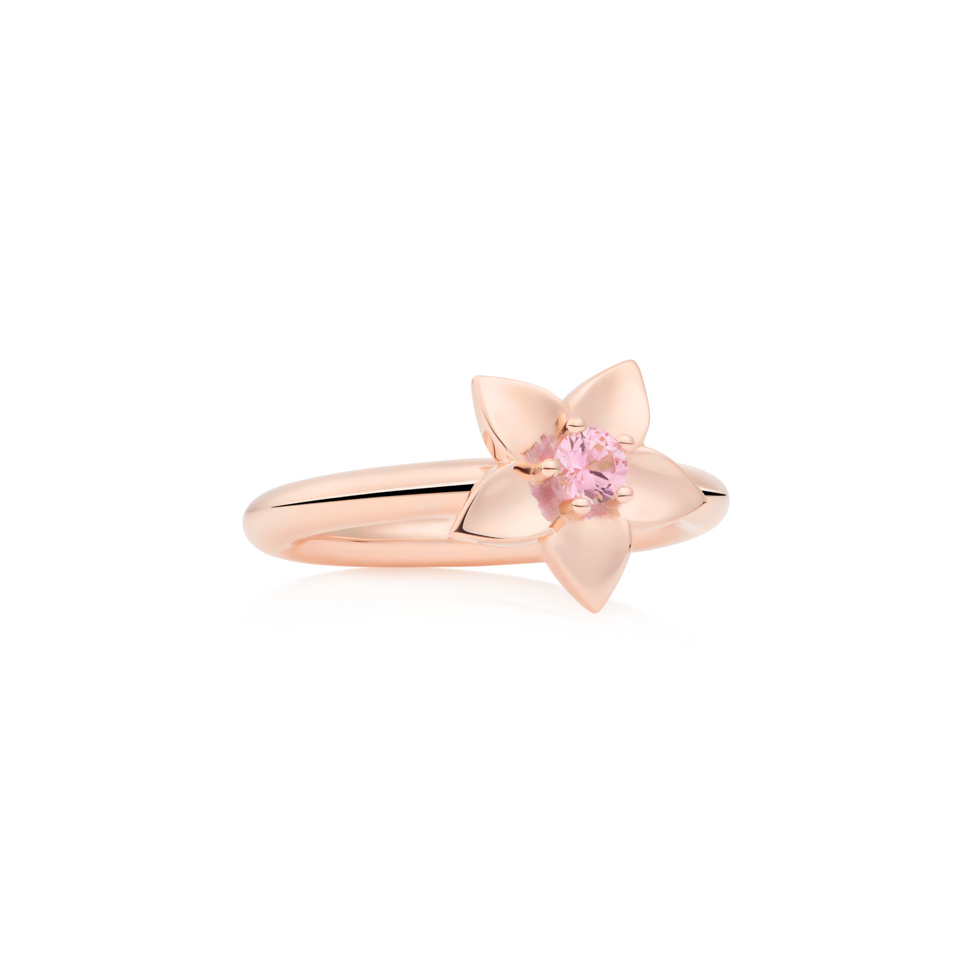 Bron Poppy Ring (8RR4916RK) aus Roségold mit Saphir
