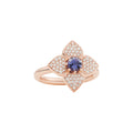 Bron Poppy Ring (8RR4919IOBR) aus Roségold mit Diamant und Iolith