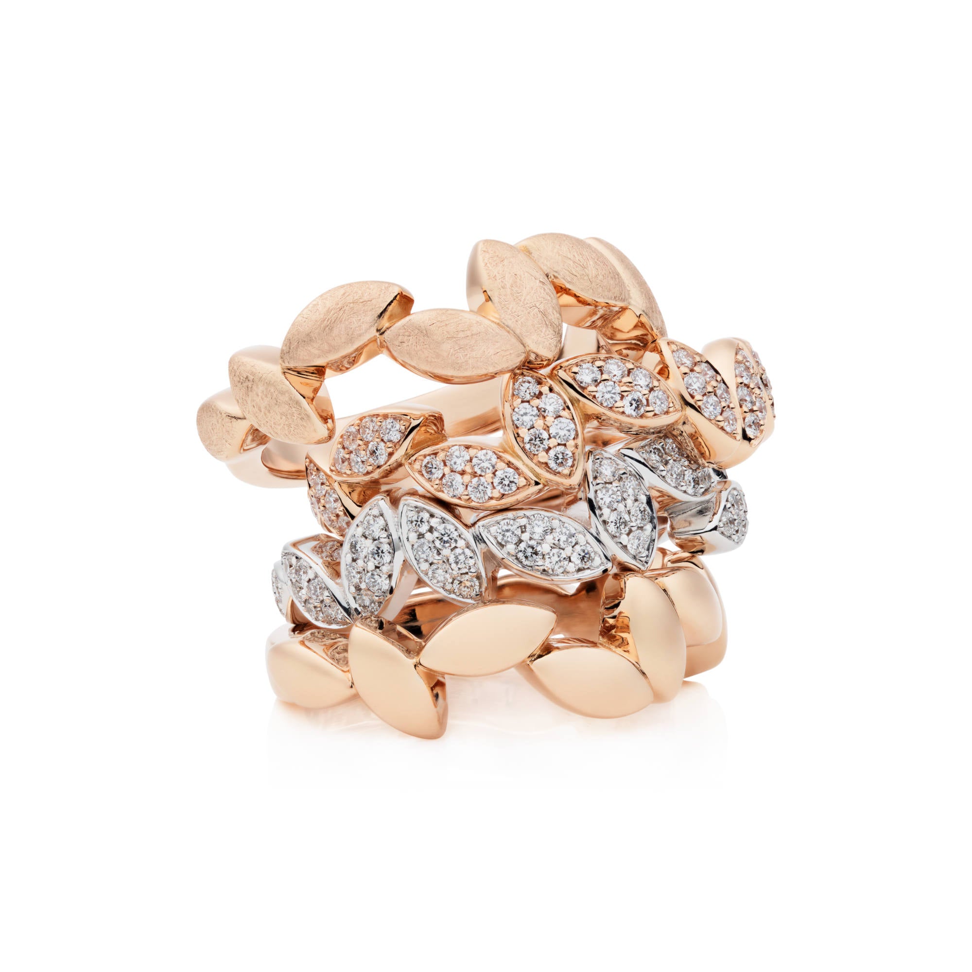 Bron Poppy Ring (8RR4933BR10) aus Roségold mit Diamant