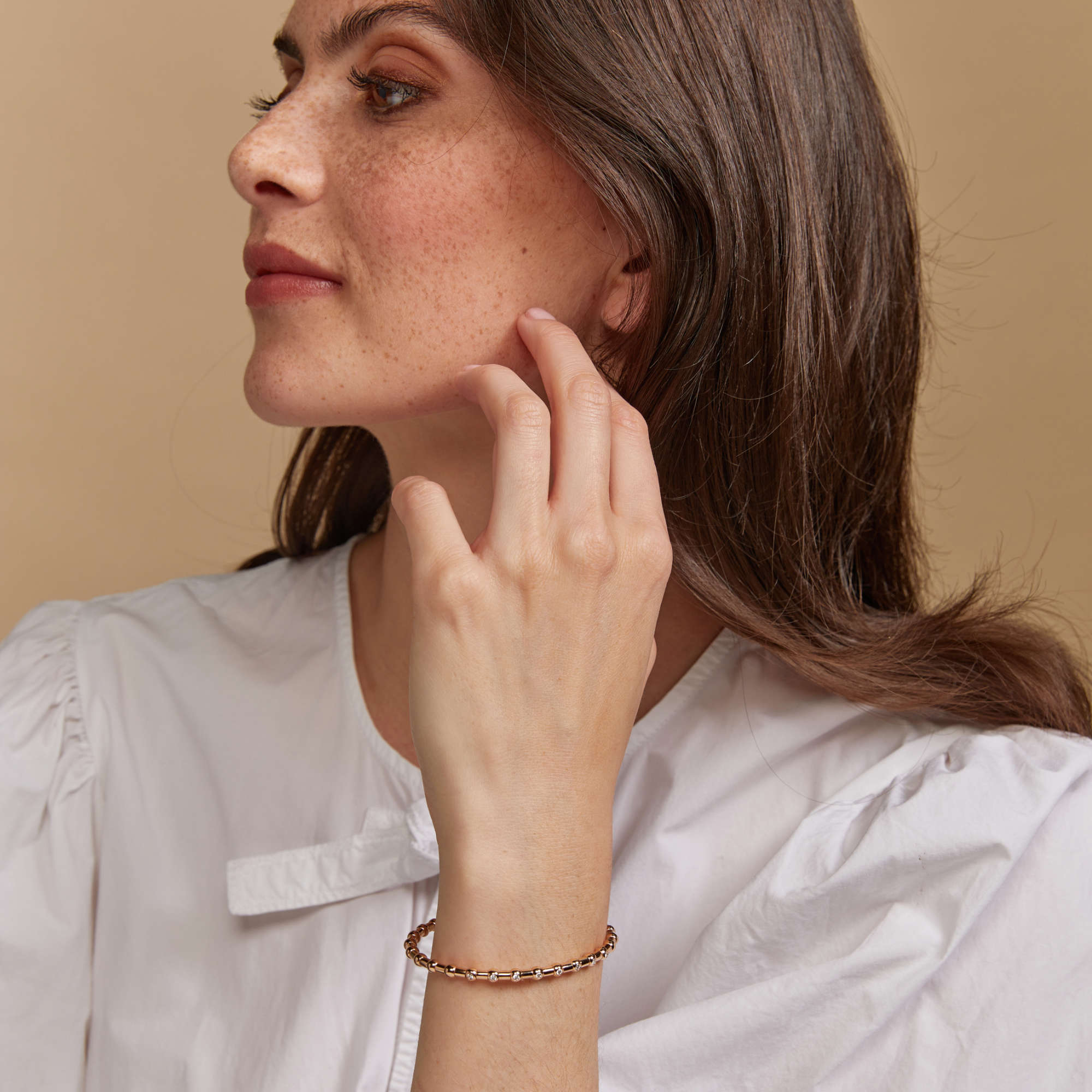 Bron Reflex Armband (7AR4030BR) aus Roségold mit Diamant