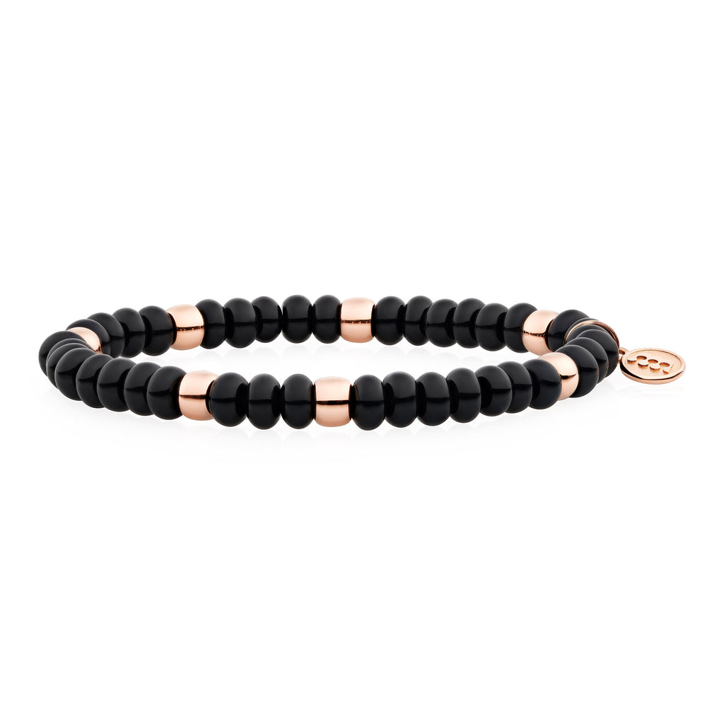 Bron Reflex Armband (8AR3985MIX05) aus Roségold mit Onyx