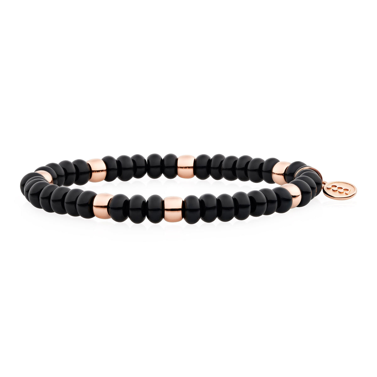 Bron Reflex Armband (8AR3985MIX05) aus Roségold mit Onyx