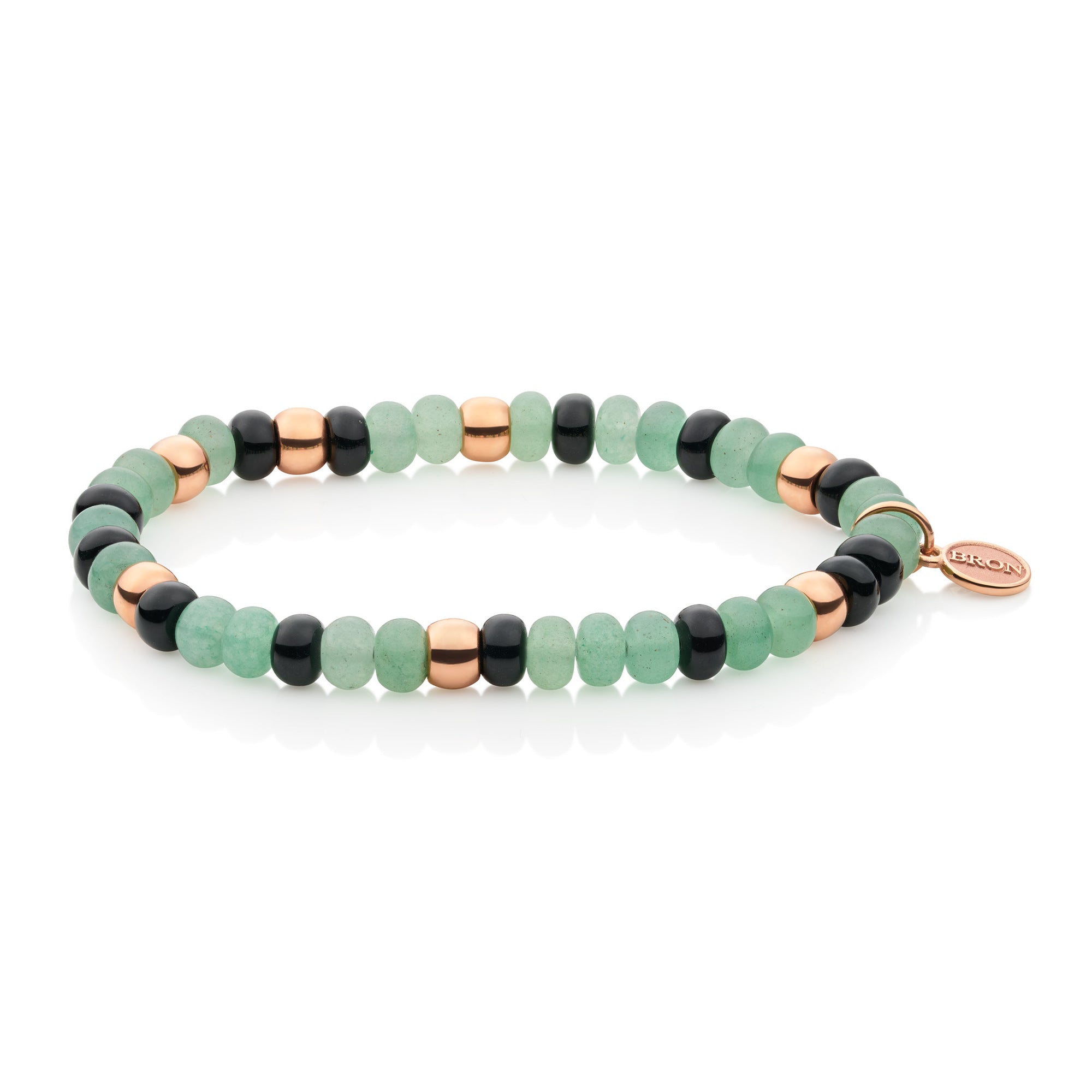 Bron Reflex Armband (8AR3985MIX54) aus Roségold mit Onyx