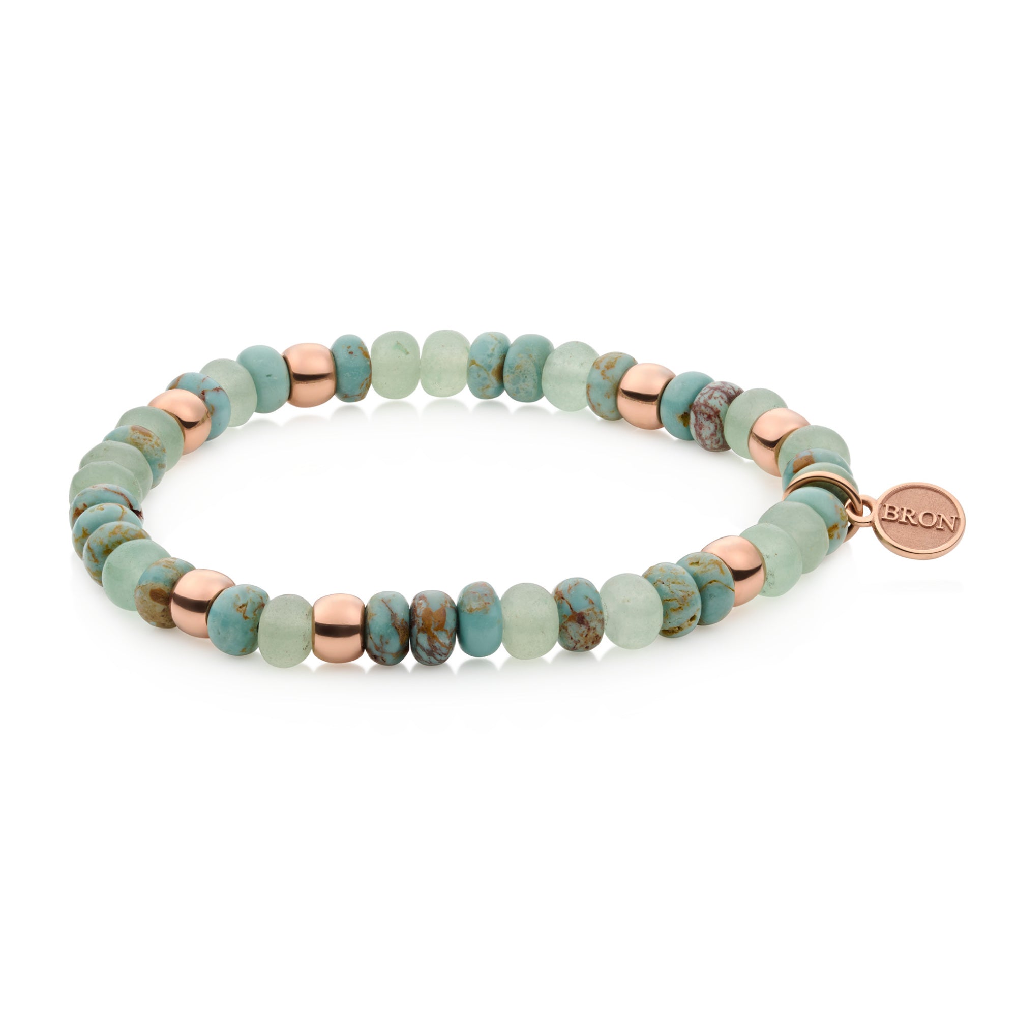 Bron Reflex Armband (8AR3985MIX78) aus Roségold mit Türkis