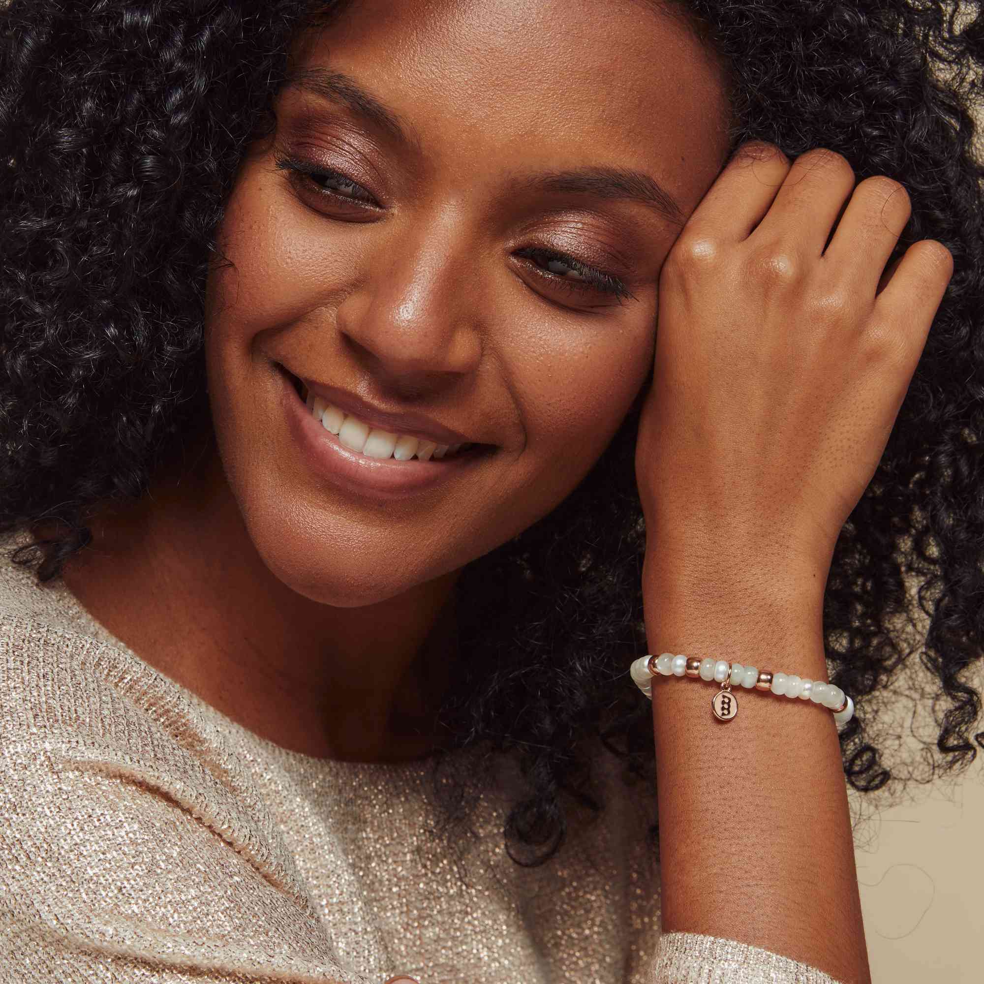 Bron Reflex Armband (8AR3985MIX89) aus Roségold mit Mondstein