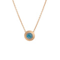 Bron Solar Anhänger mit Kette (8CR4408TLC) aus Roségold mit Topas