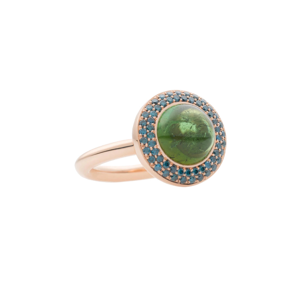 Bron Solar Ring (8RR4832GTCIBR) aus Roségold mit Diamant und Turmalin