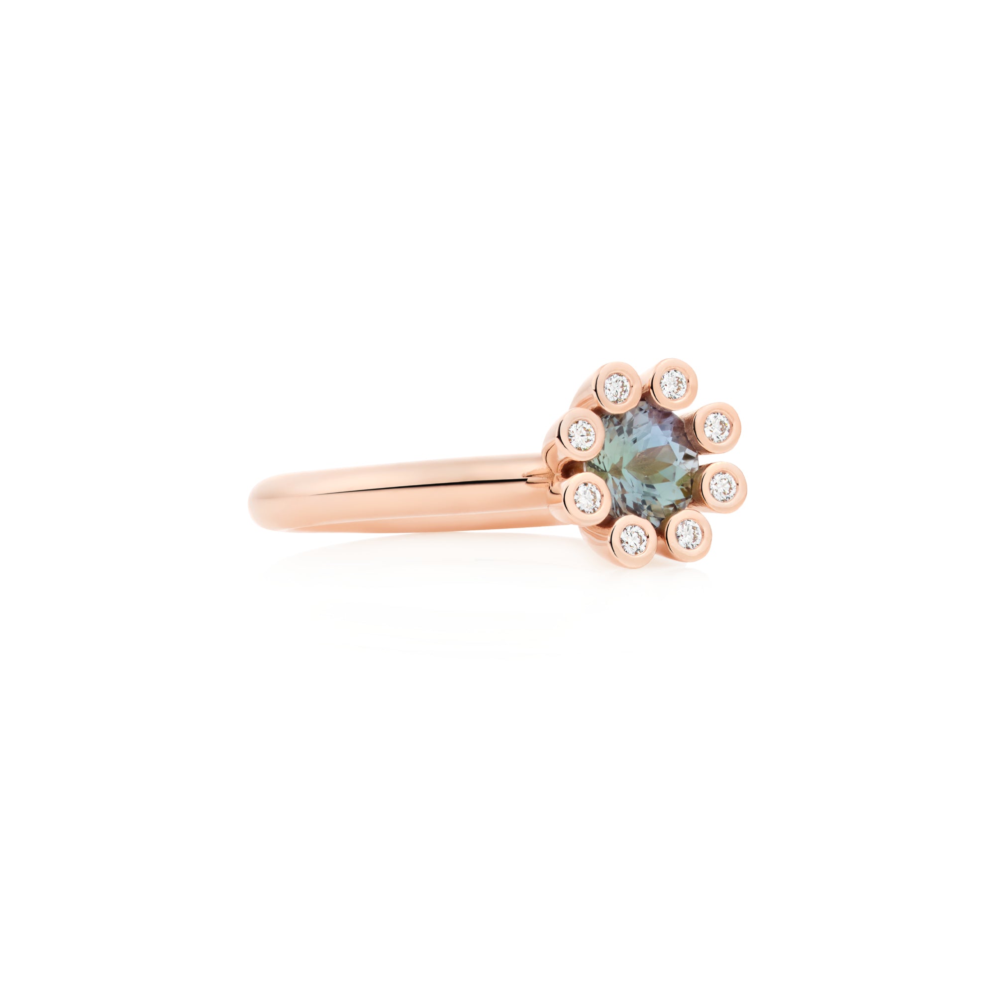 Bron Sprite Ring (4RR4590TBBR) aus Roségold mit Diamant und Tansanit