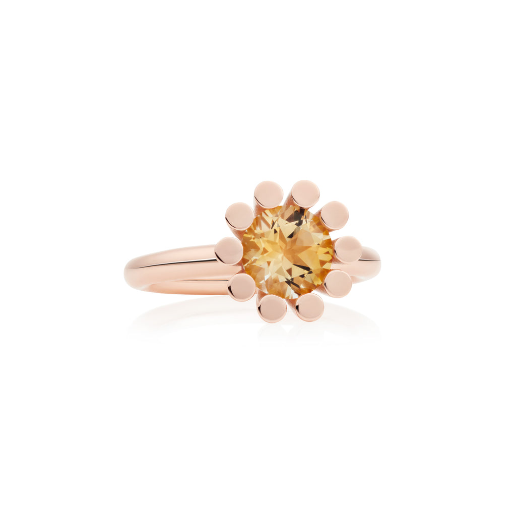 Bron Sprite Ring (8RR4589CI) aus Roségold mit Citrin