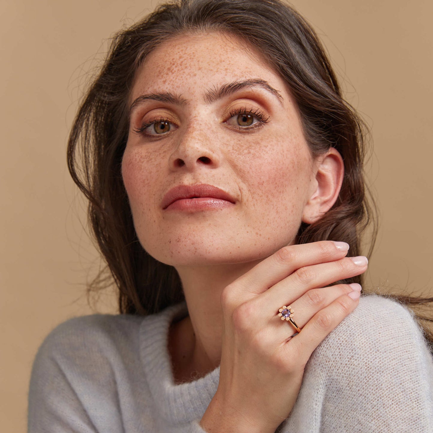 Sprite Ring, Roségold • Amethyst von Bron (8RR4590AM)