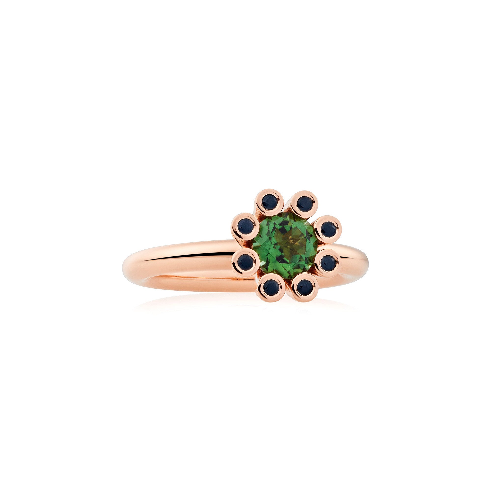 Bron Sprite Ring (8RR4590GTZK) aus Roségold mit Saphir und Turmalin