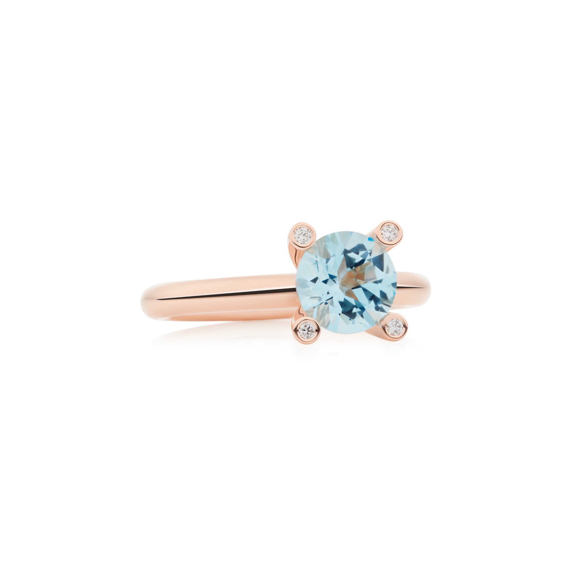 Bron Sprite Ring (8RR4849BT) aus Roségold mit Diamant und Topas