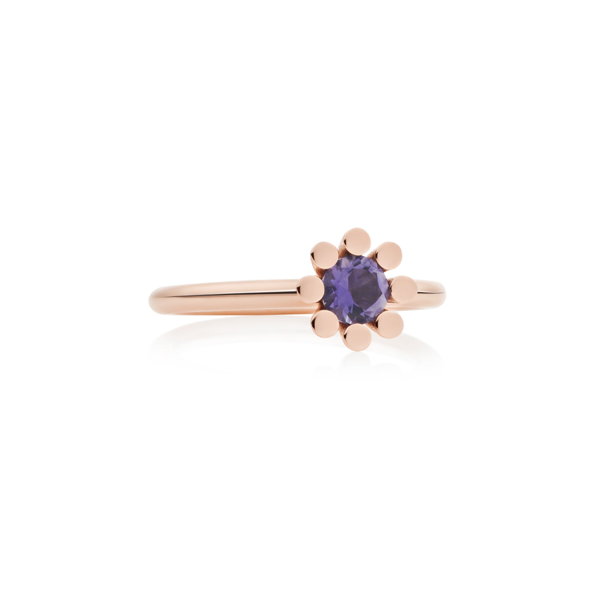 Bron Sprite Ring (8RR4849IO) aus Roségold mit Diamant und Iolith