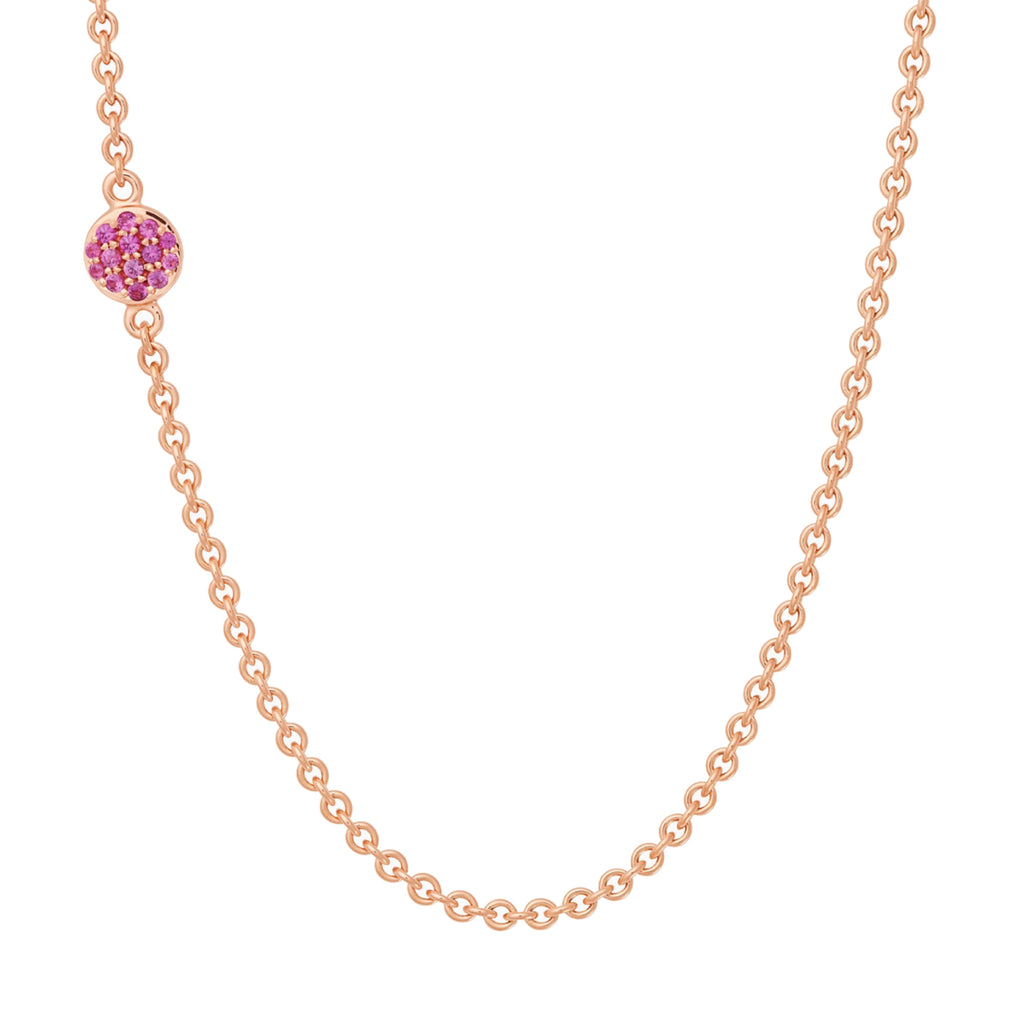 Bron Stardust Halskette (8CR441145BRRK2) aus Roségold mit Diamant und Saphir