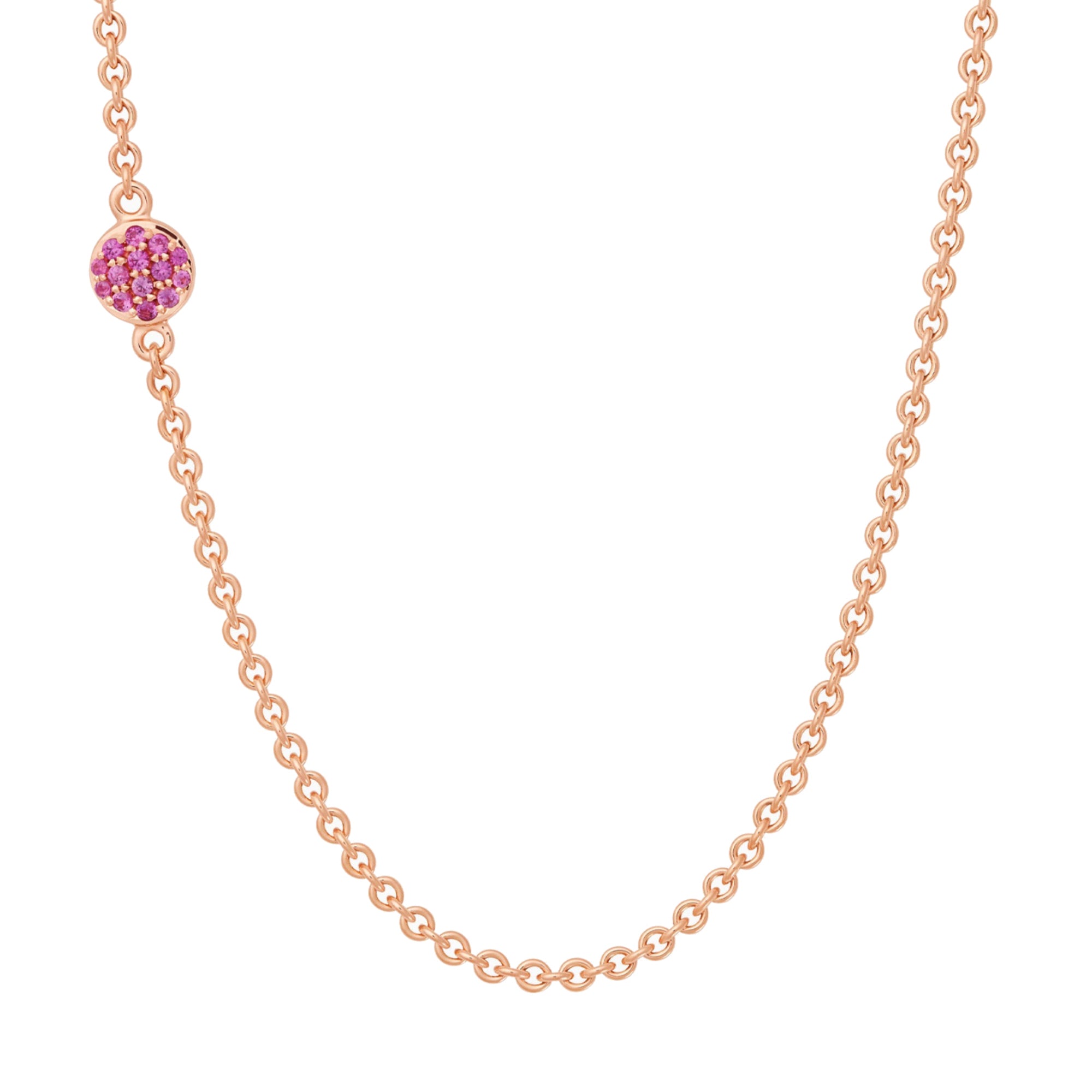 Bron Stardust Halskette (8CR441145BRRK2) aus Roségold mit Diamant und Saphir