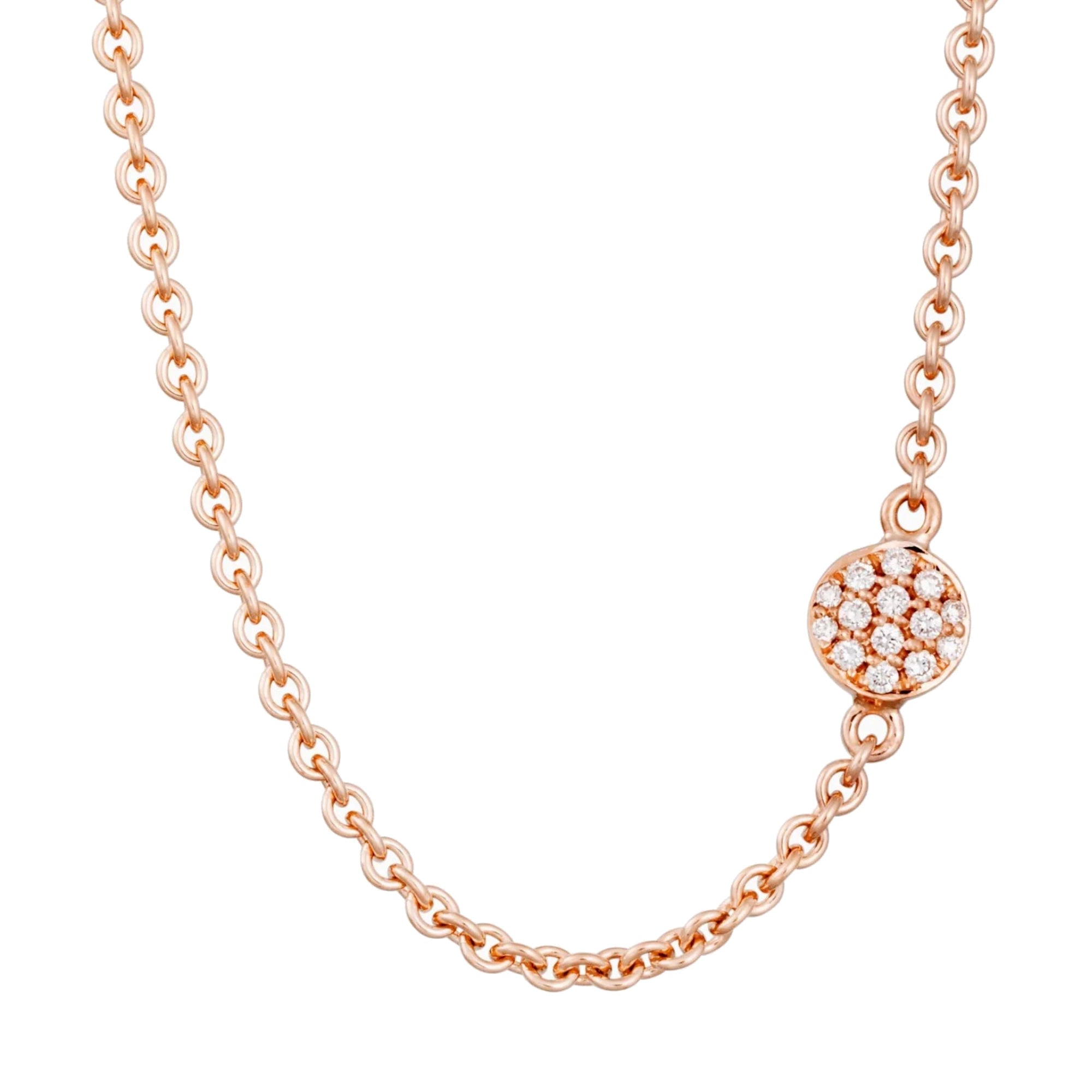 Bron Stardust Halskette (8CR441145BRRK2) aus Roségold mit Diamant und Saphir