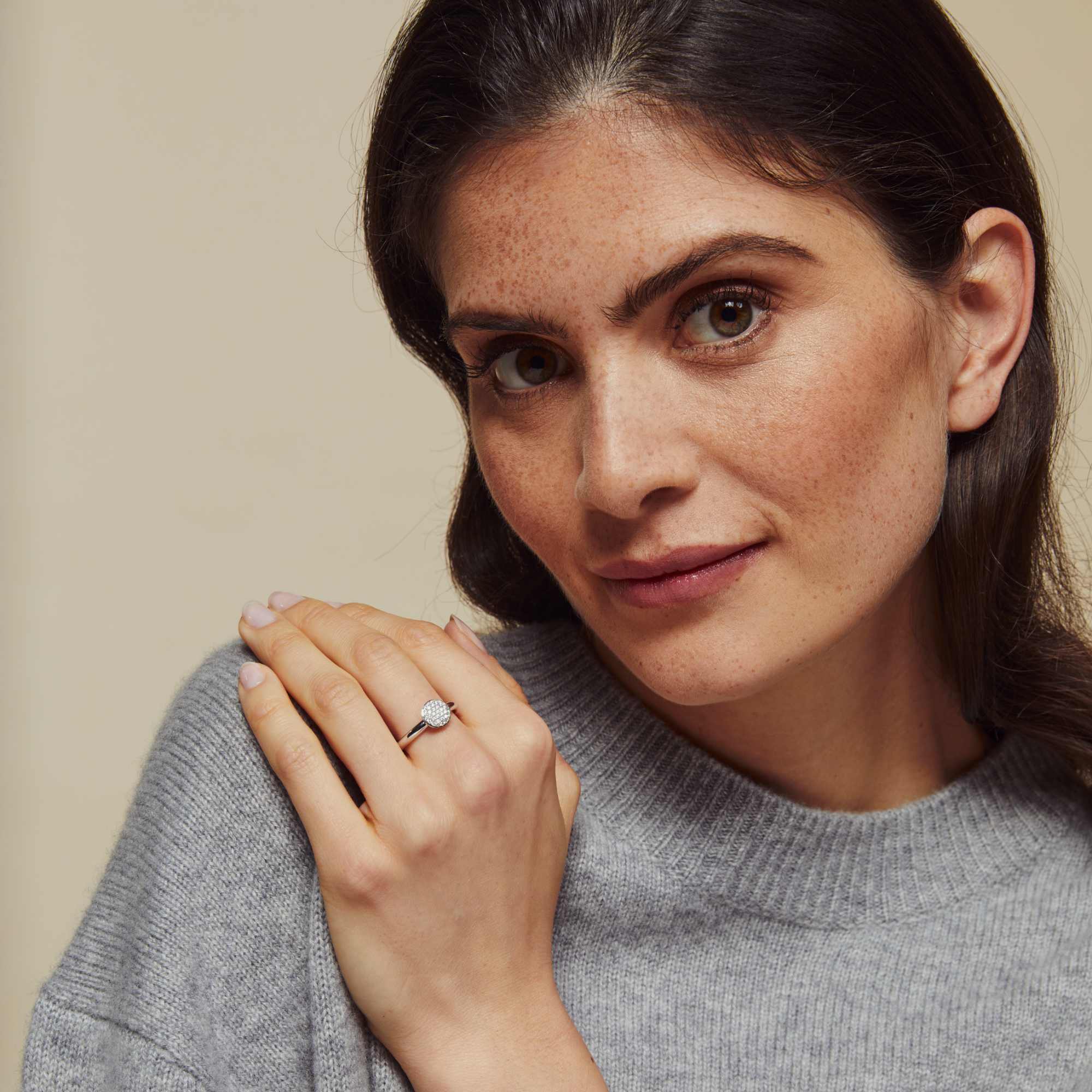 Bron Stardust Ring (8RW4717BR) aus Weißgold mit Diamant