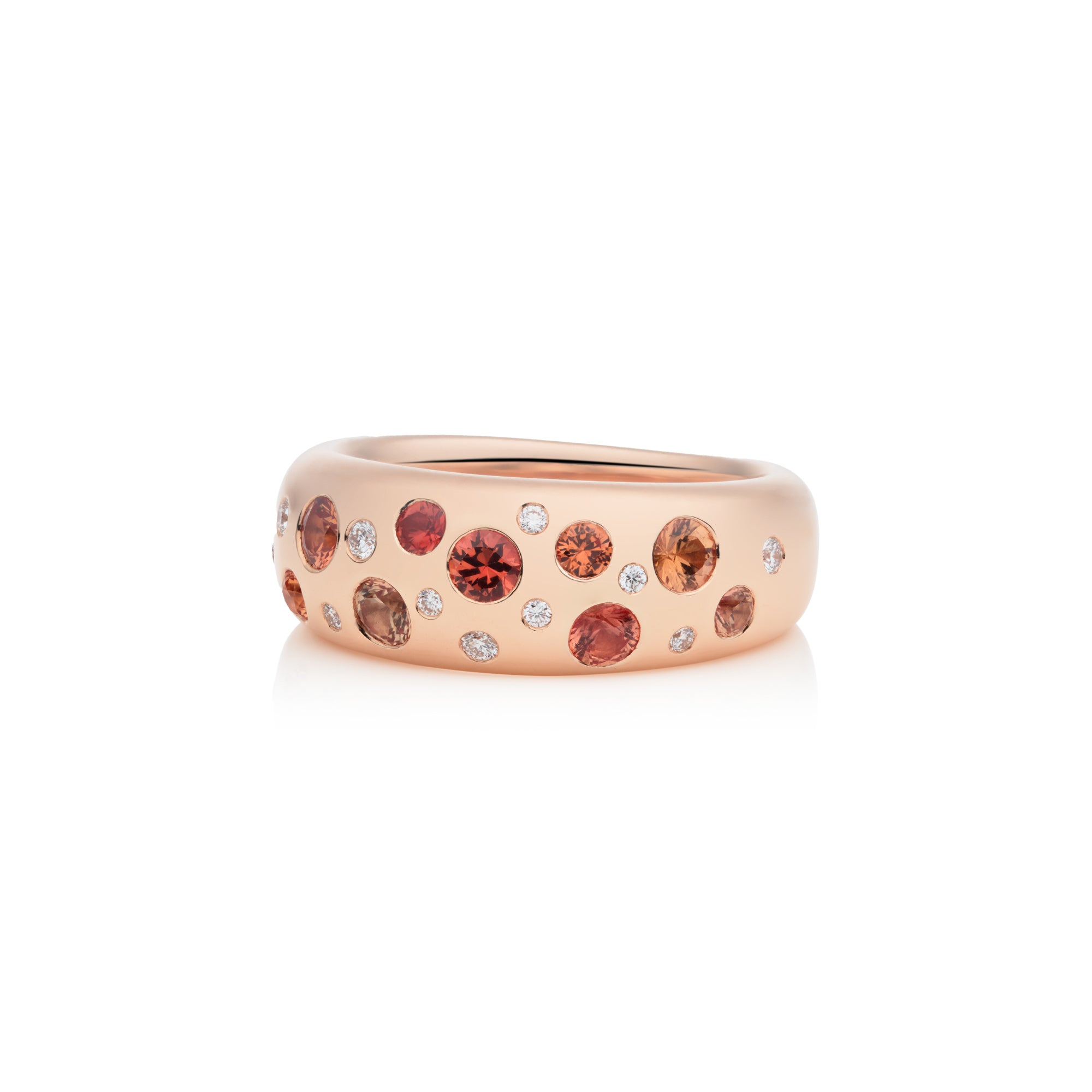 Bron Stax Ring (8RR4936OKBR) aus Roségold mit Diamant und Saphir