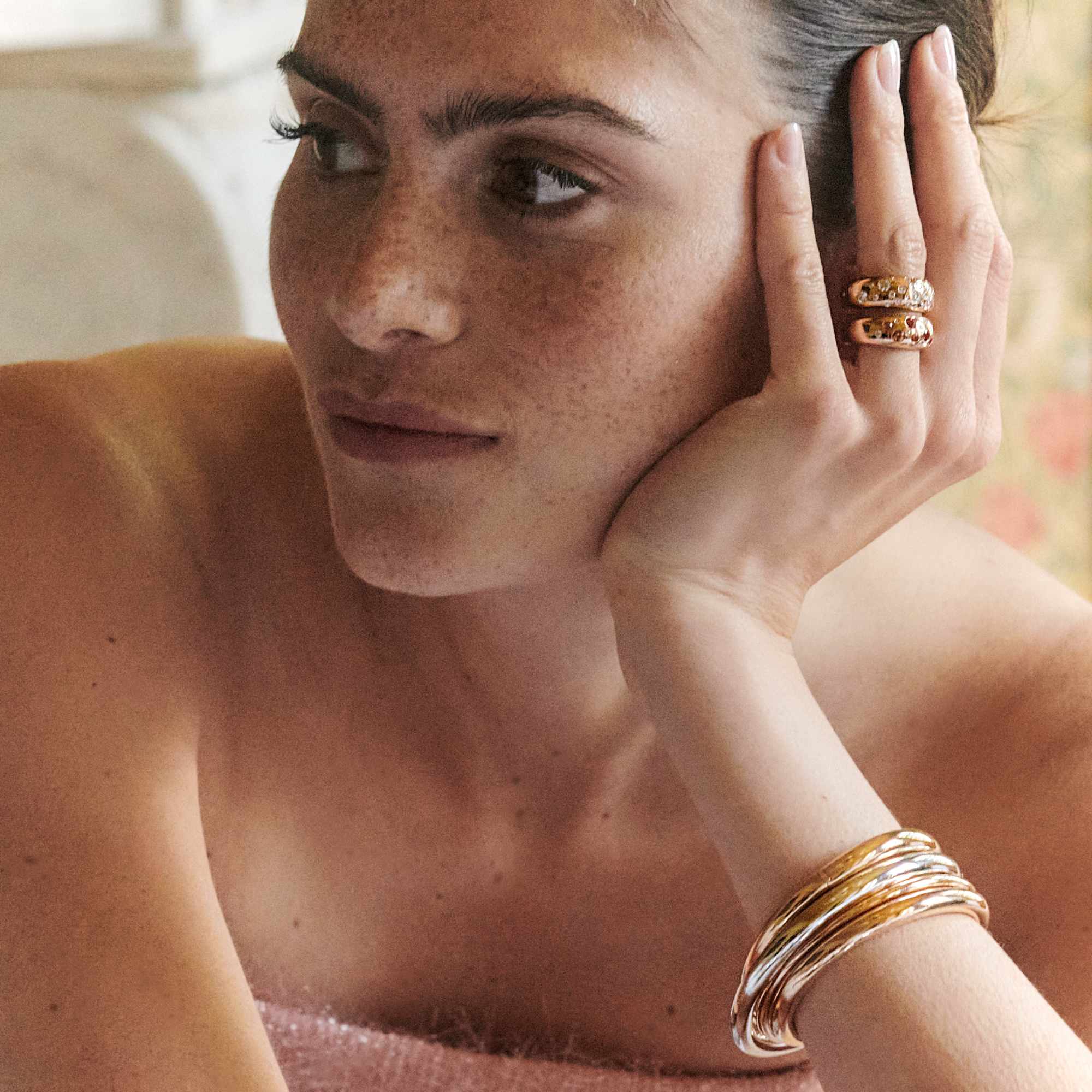 Bron Stax Ring (8RR4937BR) aus Roségold mit Diamant
