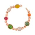 Bron Sushi Armband (4AR4027MIX01BR) aus Roségold mit Diamant, Granat und Turmalin