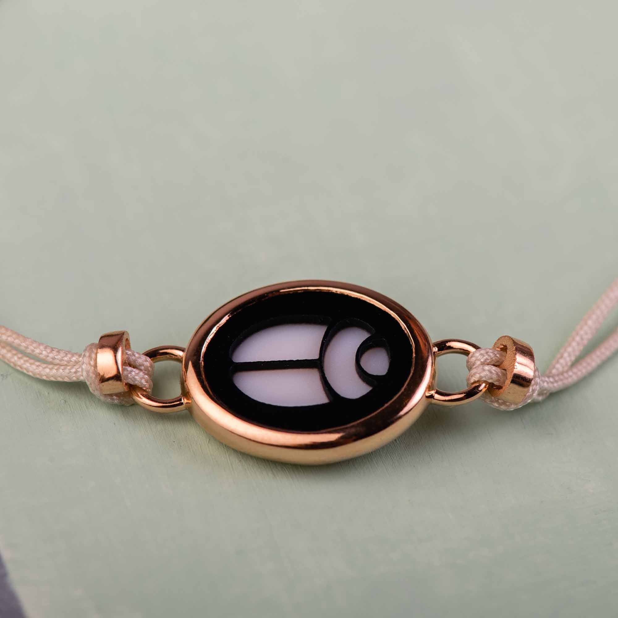 Bron Sushi Armband (8AR4019ZA5) aus Roségold mit Achat