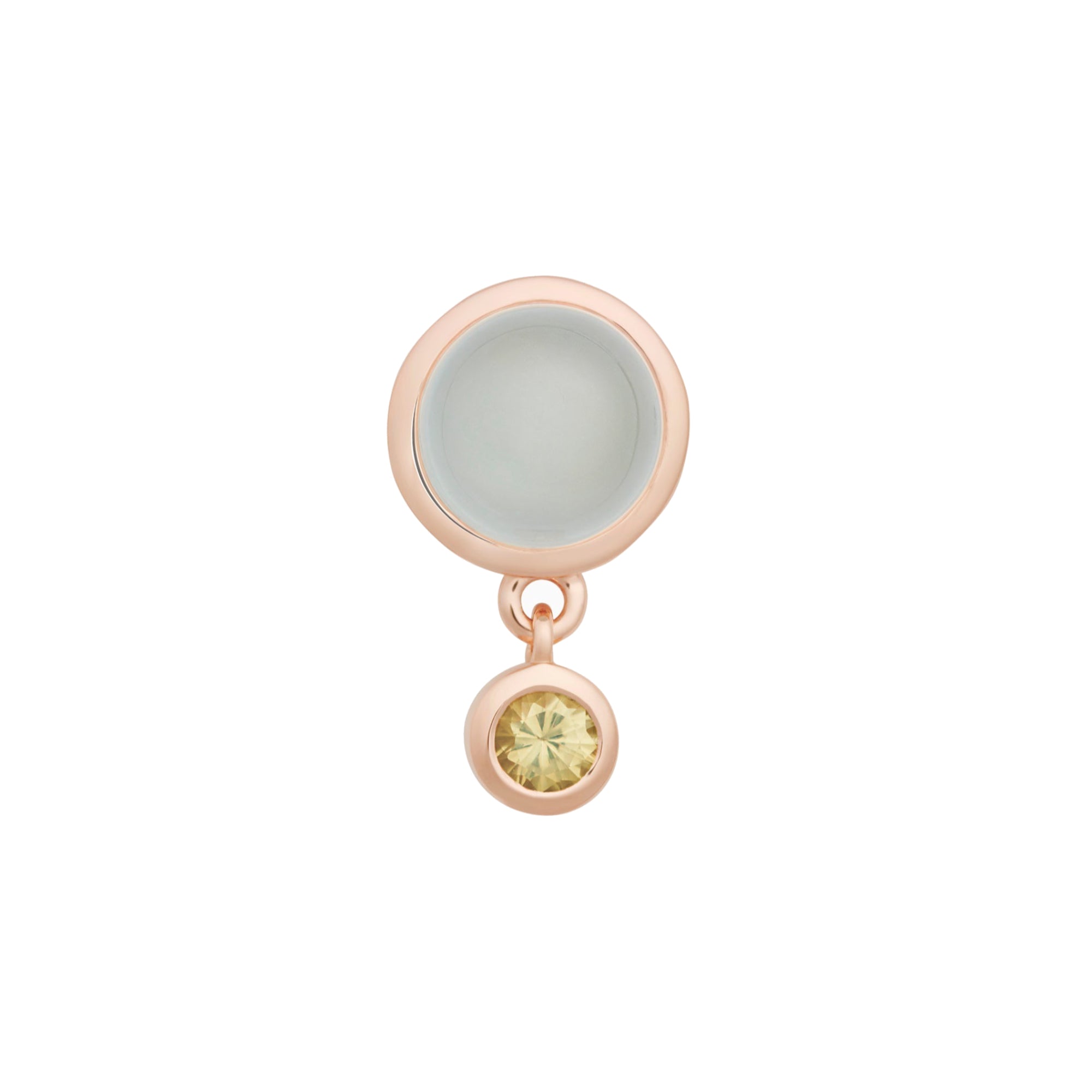 Bron Sushi Brosche (8BR1285AQCYK) aus Roségold mit Aquamarin und Saphir