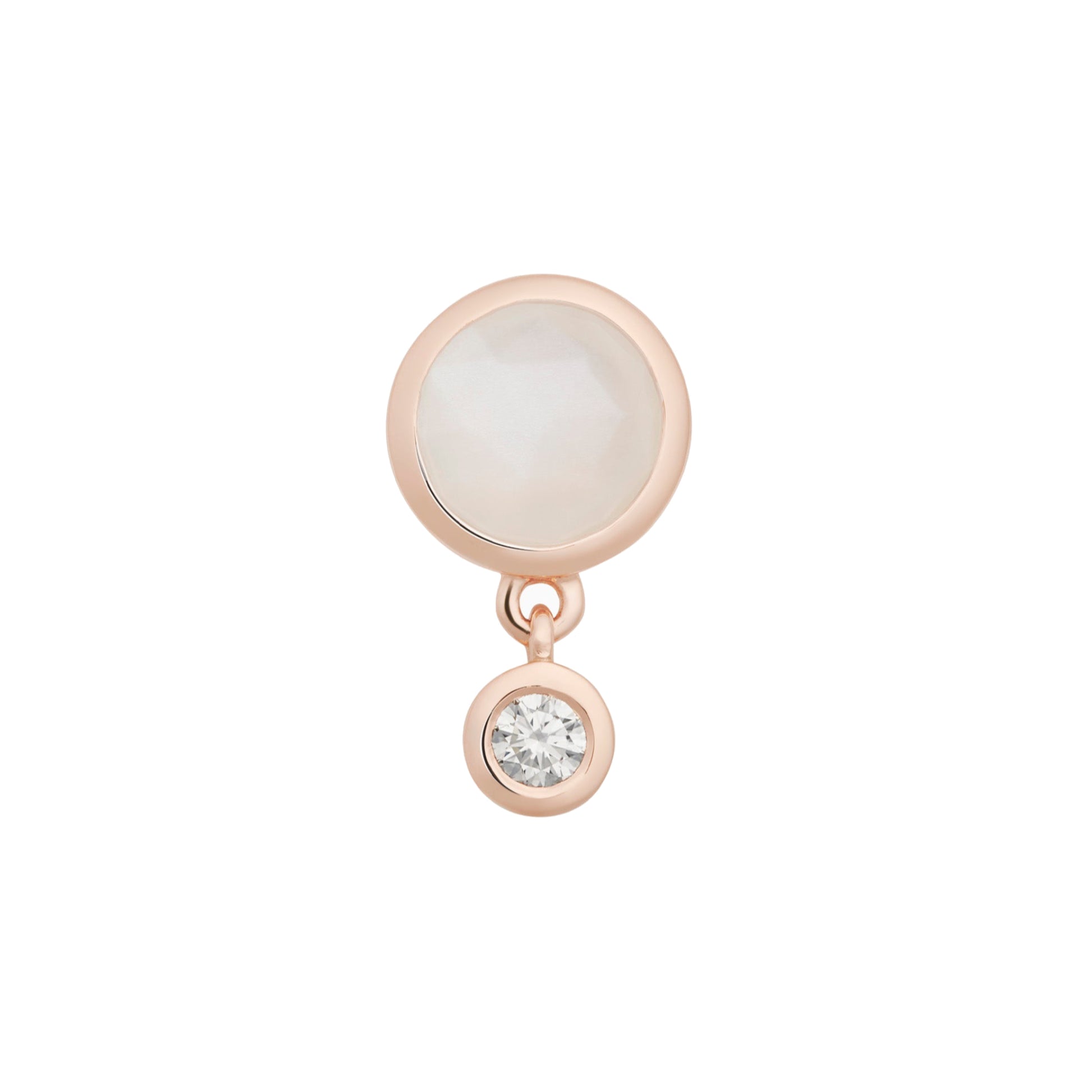 Sushi Brosche, Roségold • Diamant • Mondstein von Bron (8BR1285MWBBR)