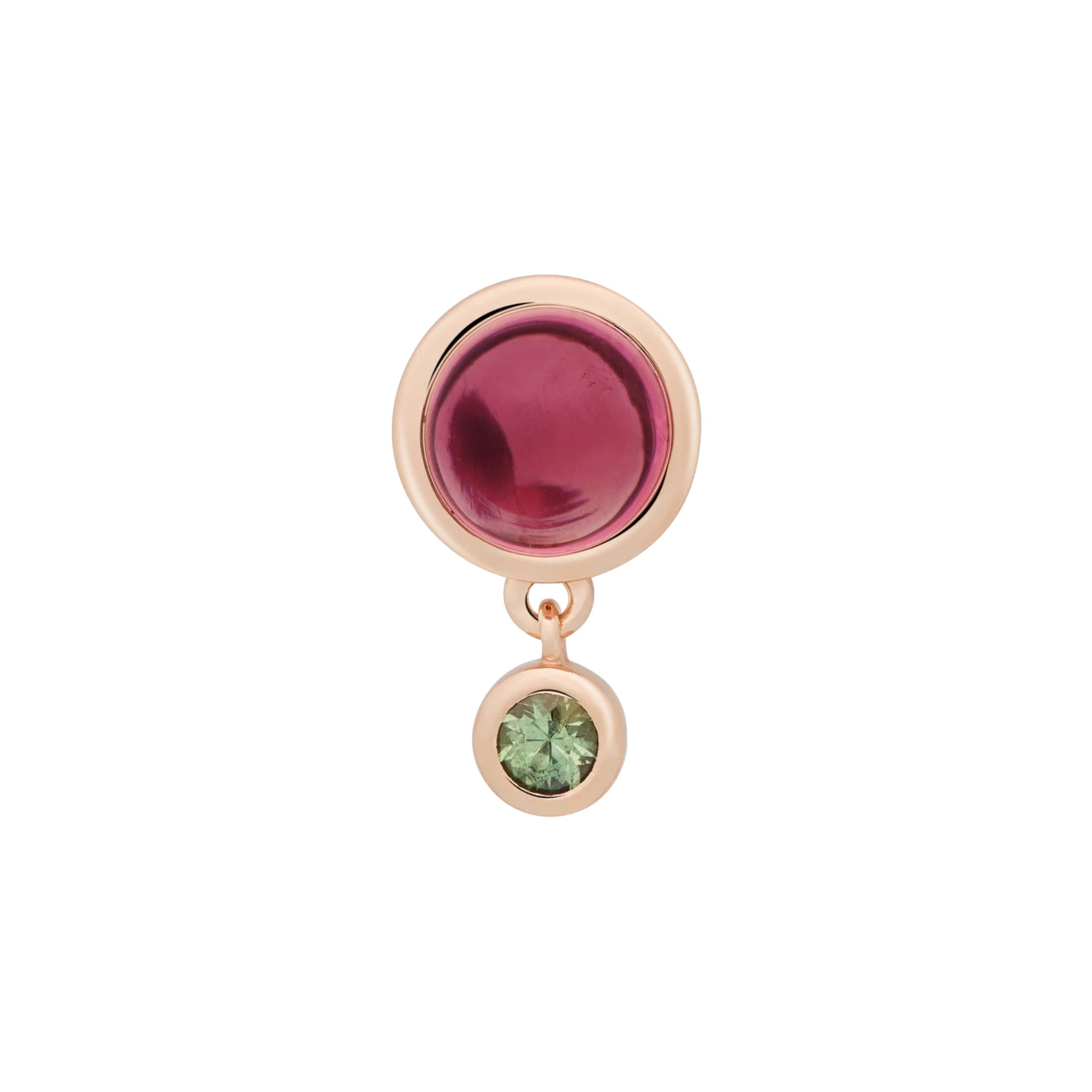 Bron Sushi Brosche (8BR1285RTCGK) aus Roségold mit Saphir und Turmalin
