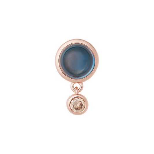 Sushi Brosche, Roségold • Diamant • Topas von Bron (8BR1285TLCCBR)