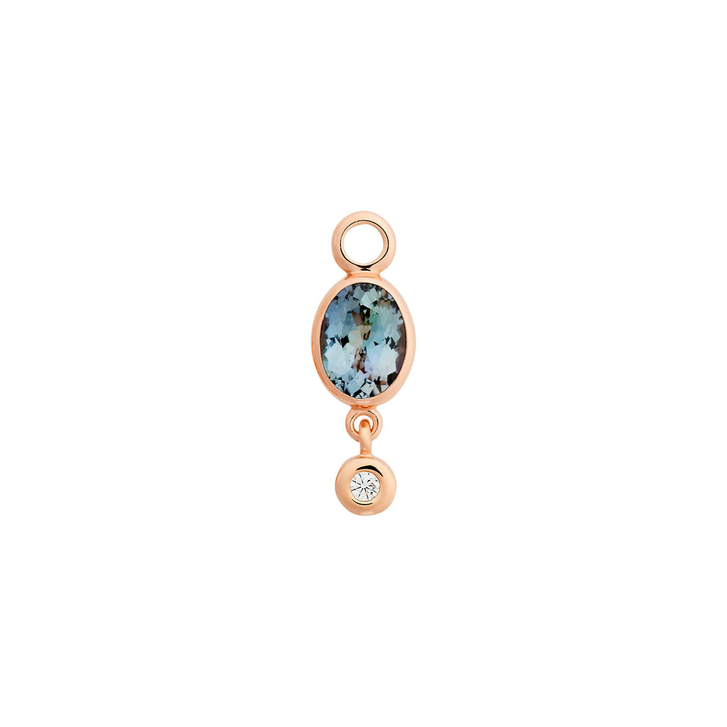 Bron Sushi Einhänger (4OR4872TBBR) aus Roségold mit Diamant und Tansanit