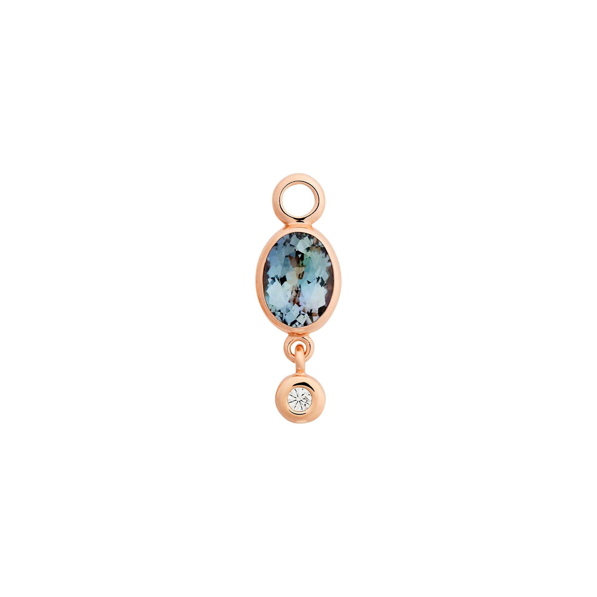 Bron Sushi Einhänger (4OR4872TBBR) aus Roségold mit Diamant und Tansanit