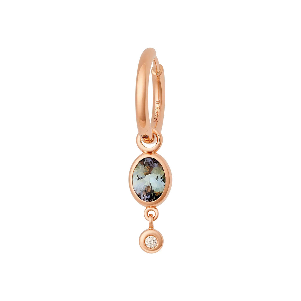 Bron Sushi Einhänger (4OR4872TBBR) aus Roségold mit Diamant und Tansanit