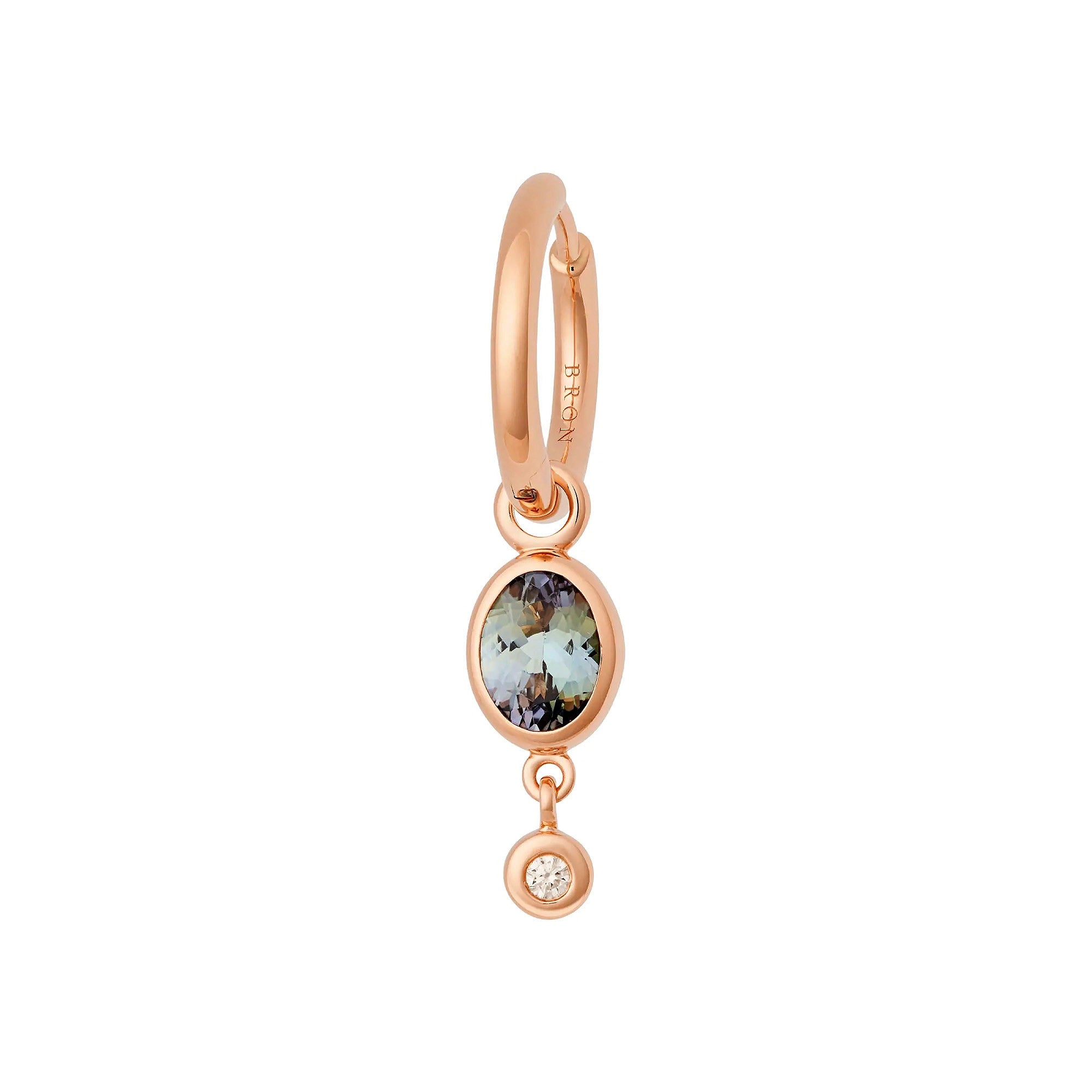 Bron Sushi Einhänger (4OR4872TBBR) aus Roségold mit Diamant und Tansanit