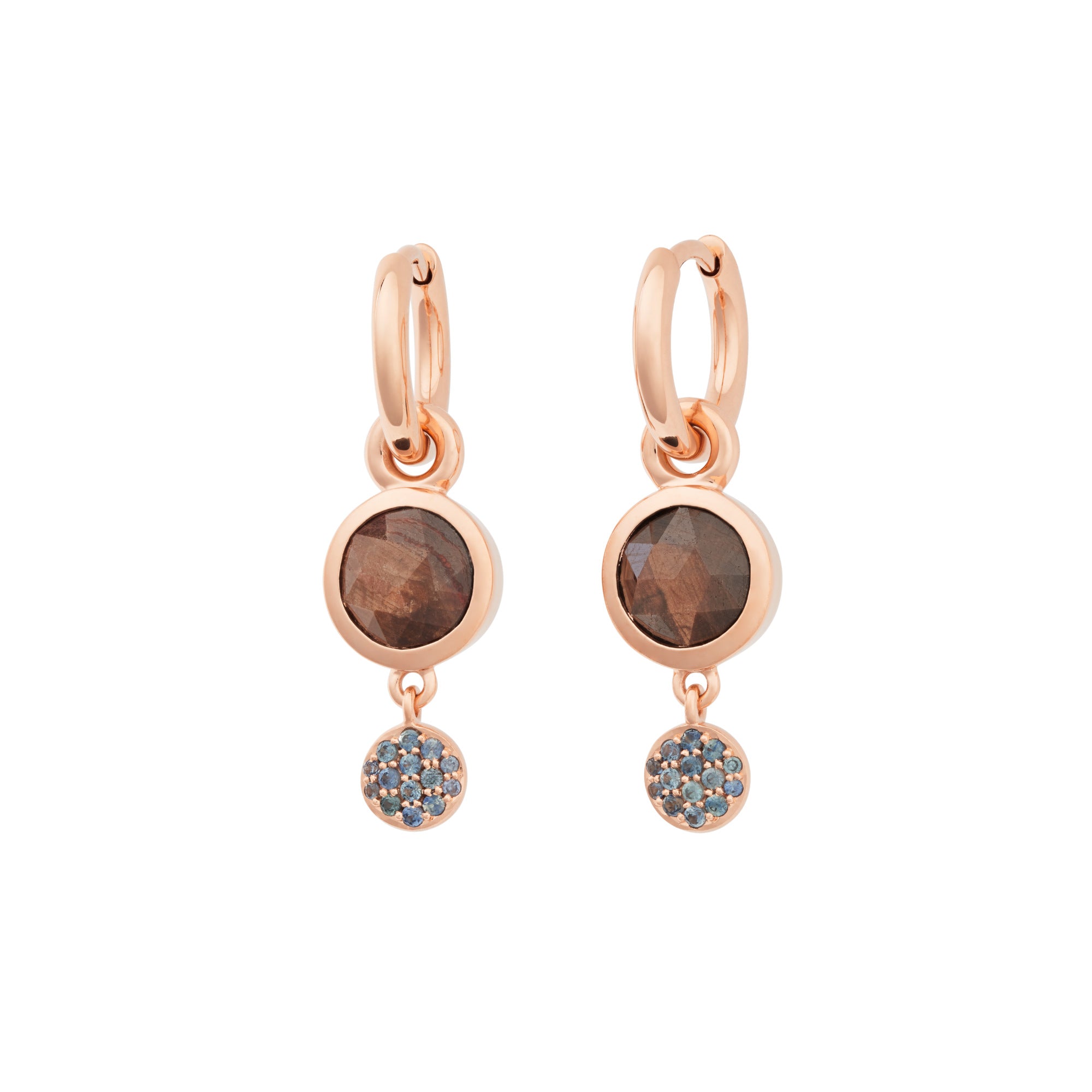 Bron Stardust Ohrschmuck (8OR4861BSBNK) aus Roségold mit Saphir