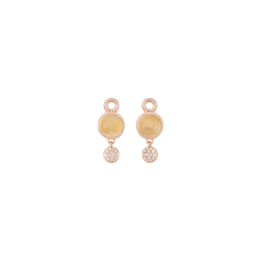 Bron Stardust Ohrschmuck (8OR4861CICBR) aus Roségold mit Diamant und Citrin