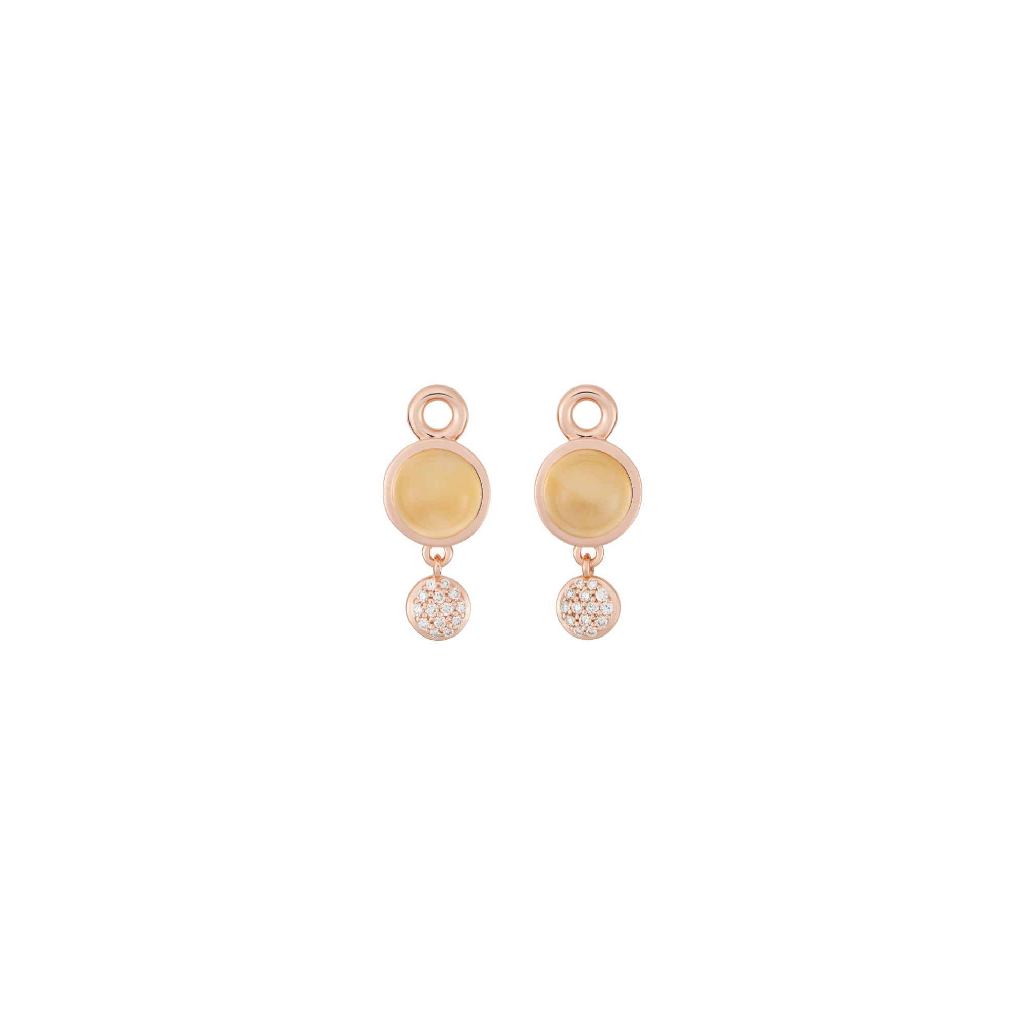 Bron Stardust Ohrschmuck (8OR4861CICBR) aus Roségold mit Diamant und Citrin