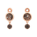 Bron Sushi Ohrschmuck (8OR4861QBBZK) aus Roségold mit Rutilquarz und Saphir
