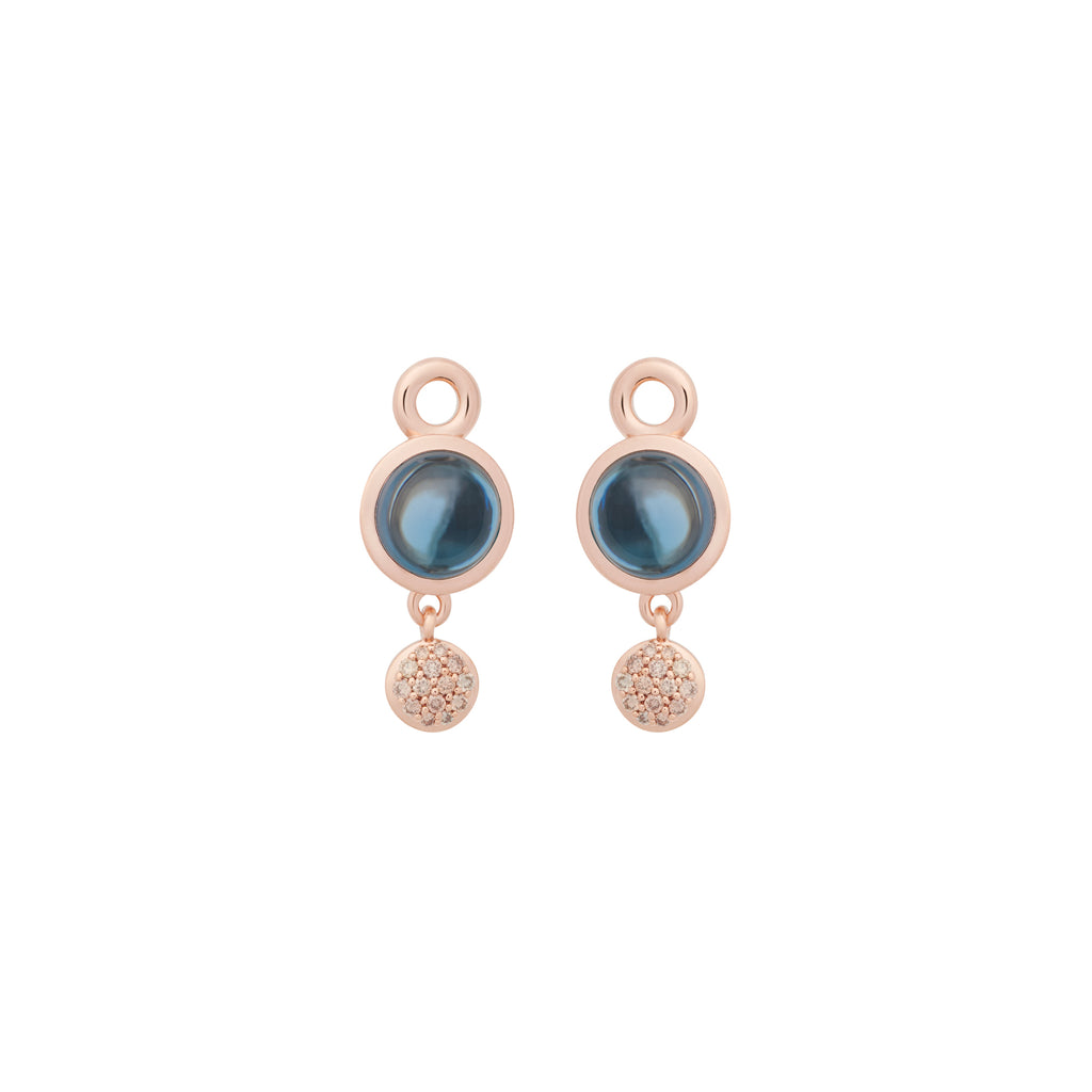 Bron Stardust Ohrschmuck (8OR4861TLCCBR) aus Roségold mit Diamant und Topas