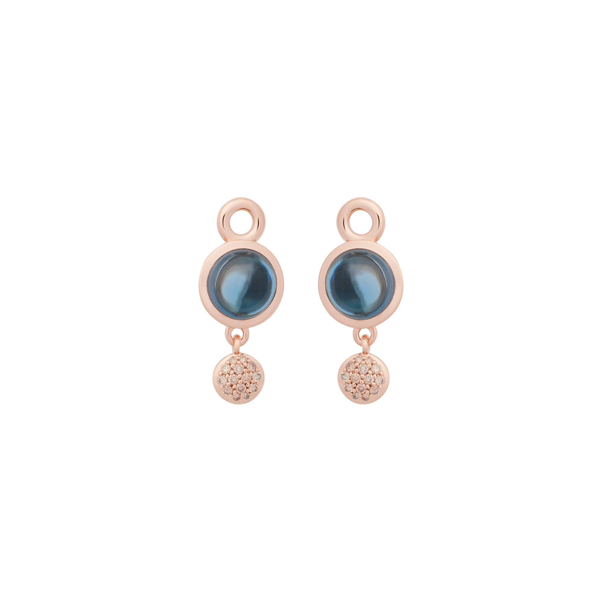 Bron Stardust Ohrschmuck (8OR4861TLCCBR) aus Roségold mit Diamant und Topas