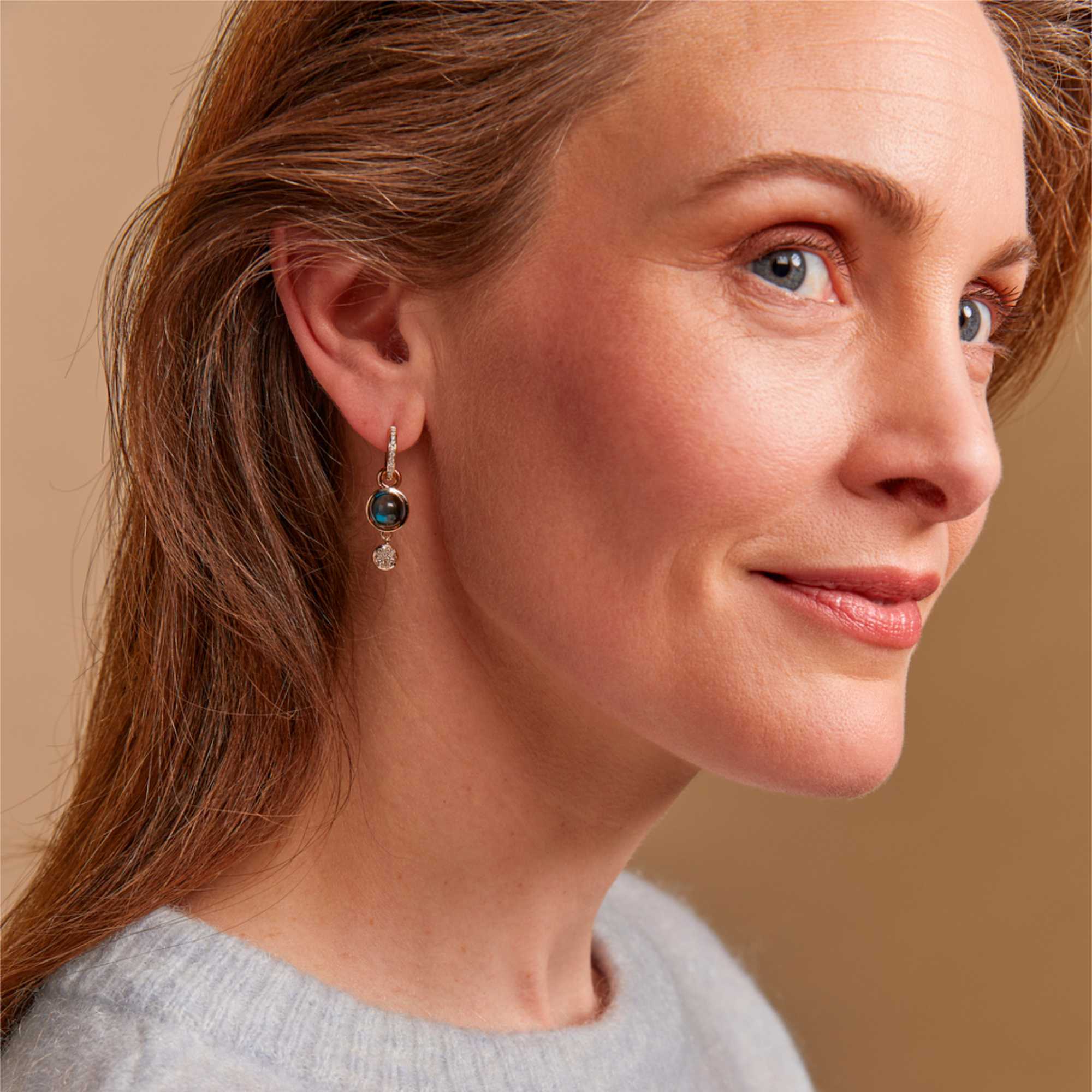 Bron Stardust Ohrschmuck (8OR4861TLCCBR) aus Roségold mit Diamant und Topas
