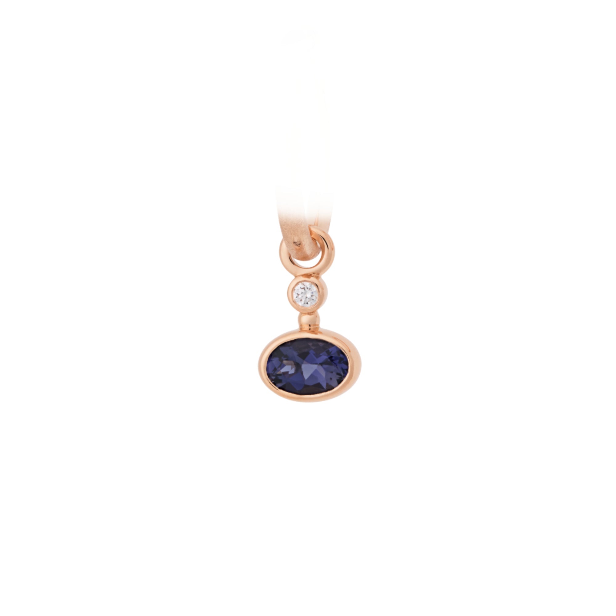 Bron Sushi Einhänger (8OR4873BRIO) aus Roségold mit Diamant und Iolith