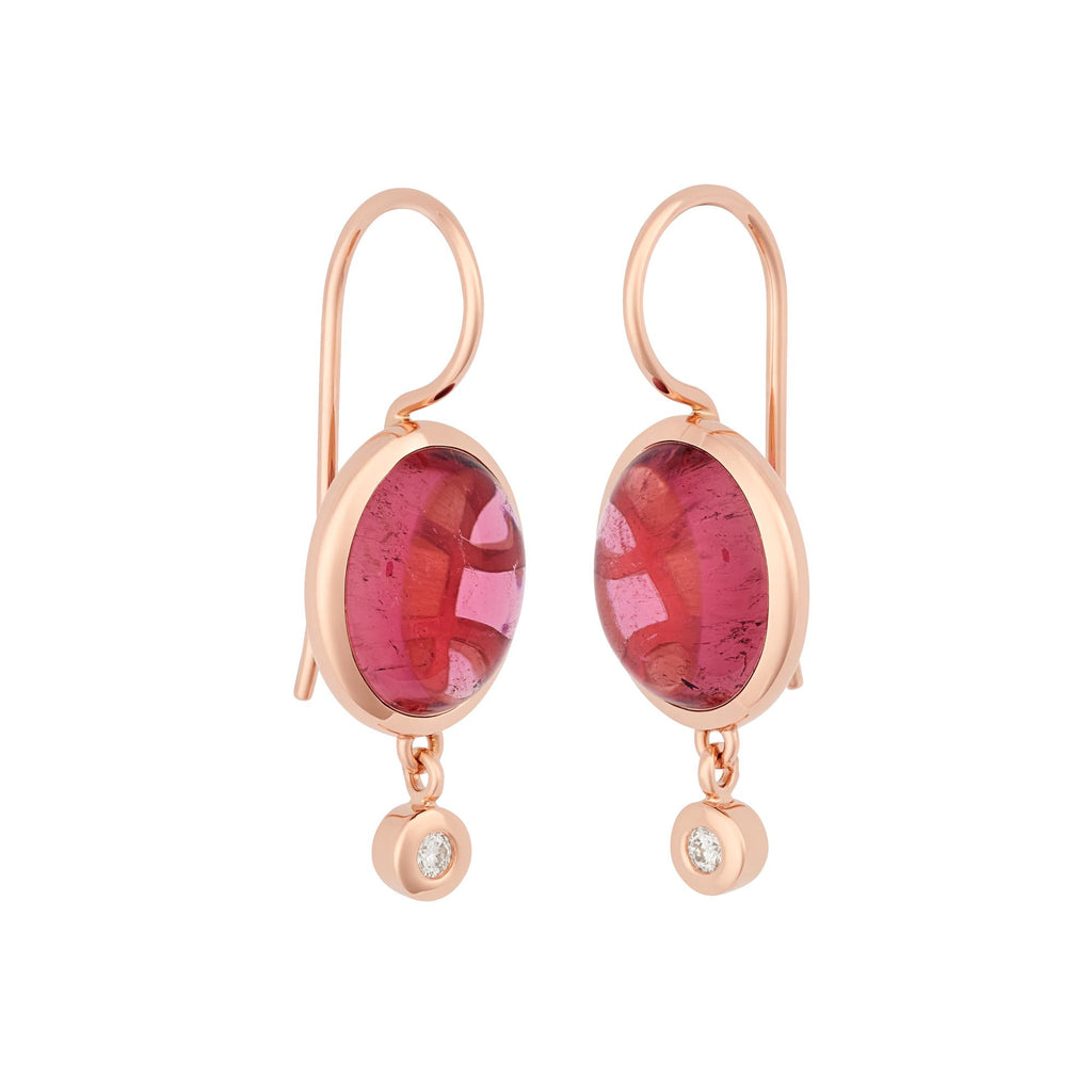 Bron Sushi Ohrschmuck (8OR4862RTCBR) aus Roségold mit Diamant und Turmalin
