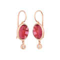 Bron Sushi Ohrschmuck (8OR4862RTCBR) aus Roségold mit Diamant und Turmalin