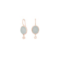 Bron Sushi Ohrschmuck (8OR4862AQCBR) aus Roségold mit Aquamarin und Diamant