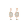 Bron Sushi Ohrschmuck (8OR4862AQCIBR) aus Roségold mit Aquamarin und Diamant