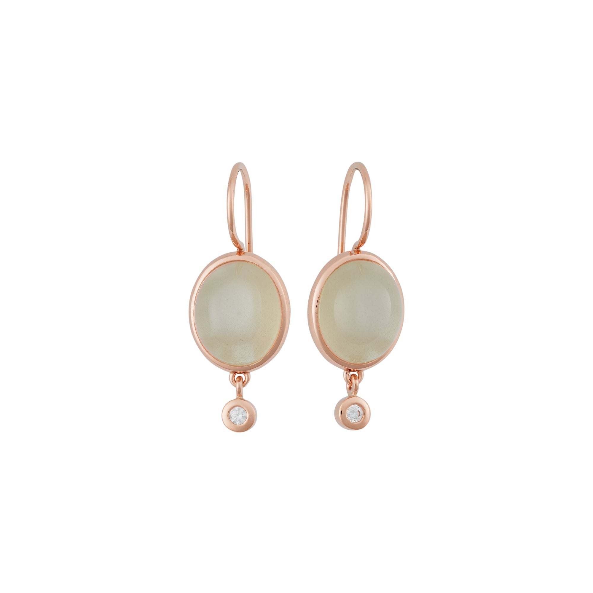 Bron Sushi Ohrschmuck (8OR4862LQCBR) aus Roségold mit Diamant und Quarz