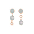 Bron Sushi Ohrschmuck (8OR4898AQCAKB9BR) aus Roségold mit Aquamarin und Diamant