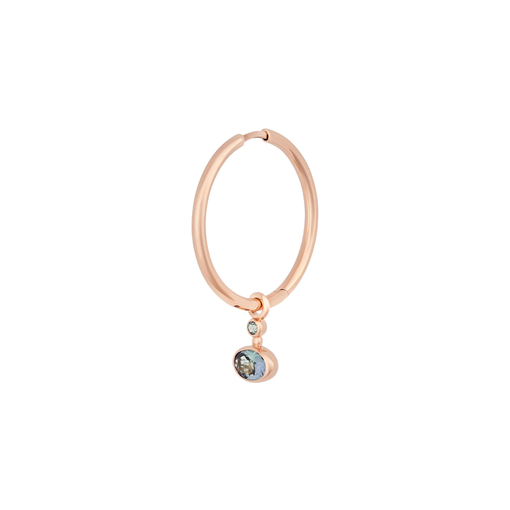 Bron Sushi Ohrschmuck (Einzelstück) (4OR4873PKTB-SET) aus Roségold mit Saphir und Tansanit