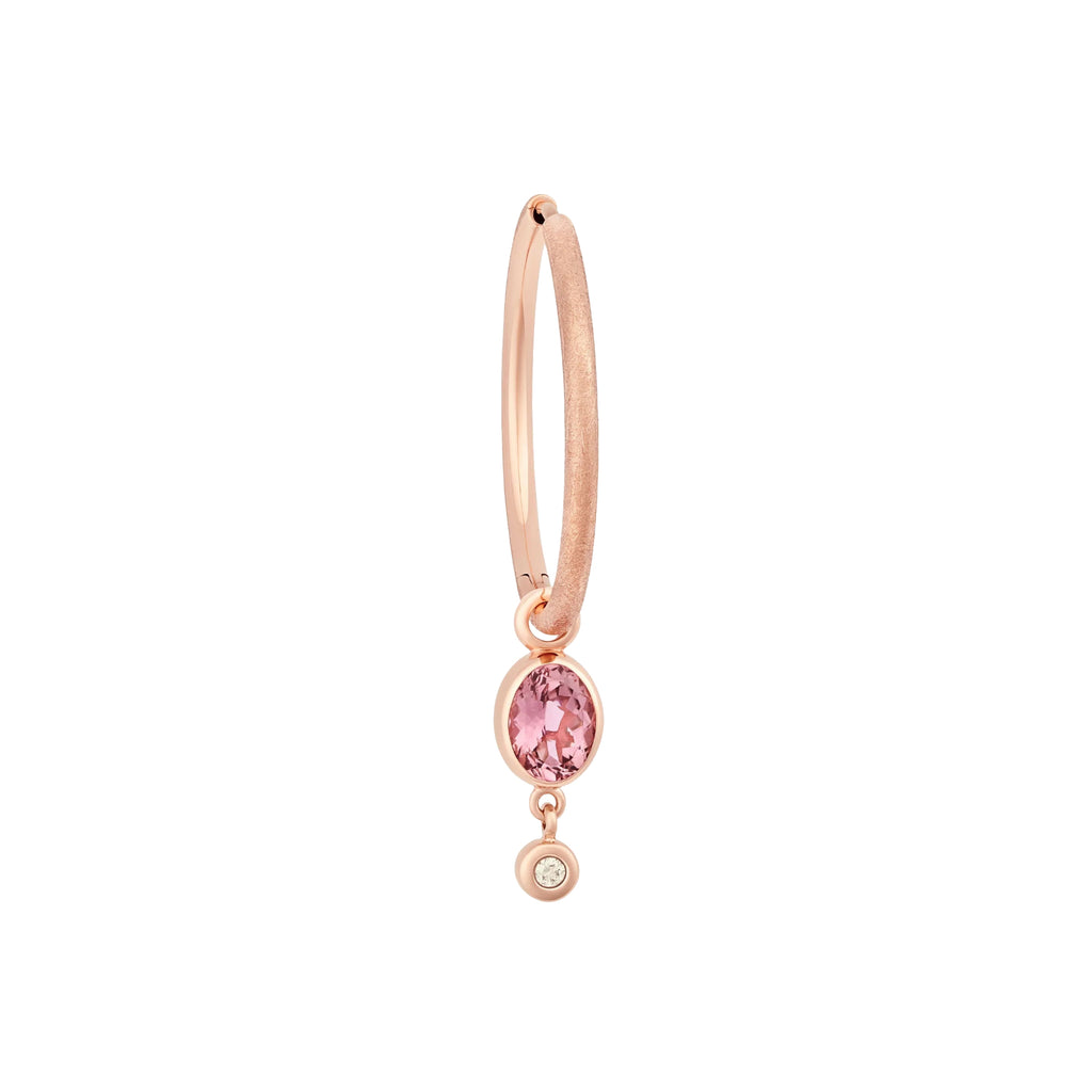 Bron Sushi Ohrschmuck (Einzelstück) (8OR4872RTBR-SET) aus Roségold mit Diamant und Turmalin